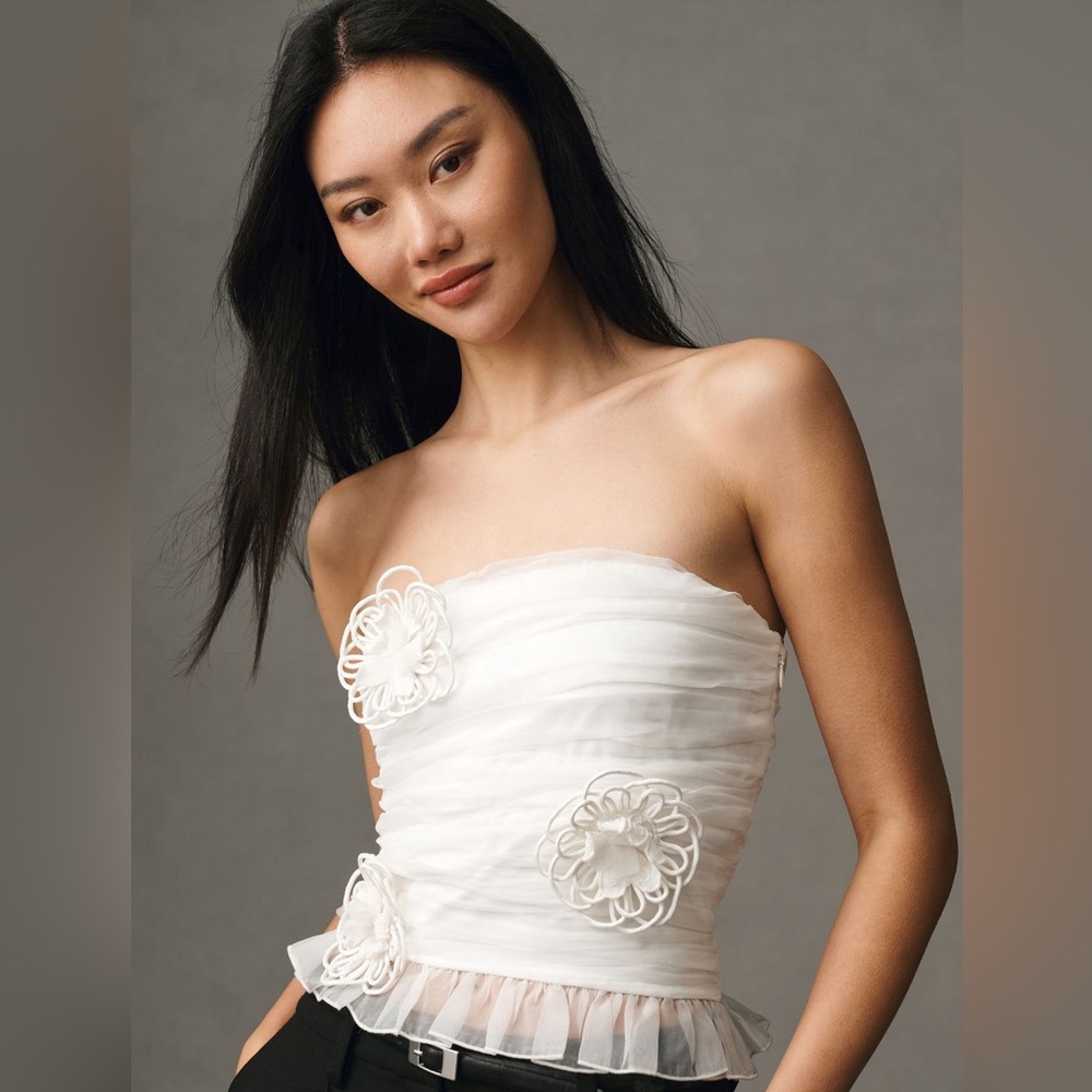 Let Me Be 3D Flower Tube Top
